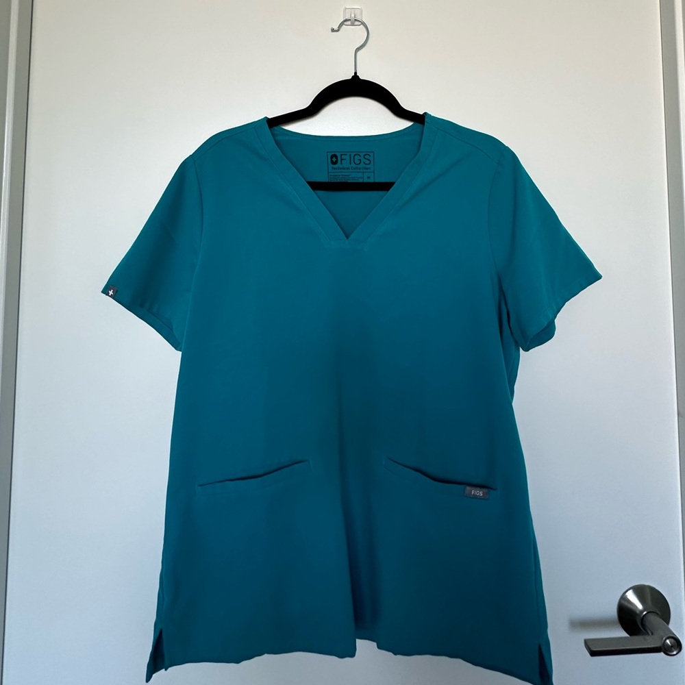 FIGS Casma Scrub Top Teal Size M